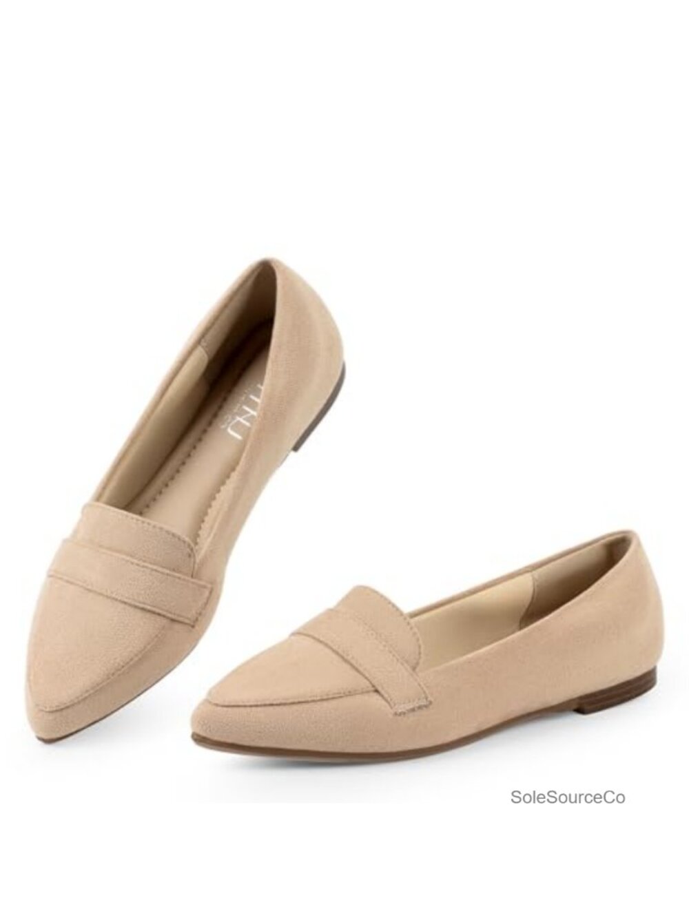 Pointed Toe Slip-On Loafers Comfort Dressy Casual Work Flats